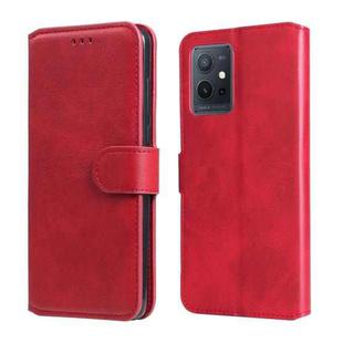For vivo Y55 5G / Y75 5G / T1 5G Classic Calf Texture Flip Leather Case(Red)