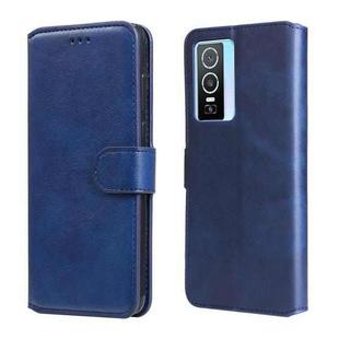 For vivo Y76s / Y76 5G Classic Calf Texture Flip Leather Case(Blue)