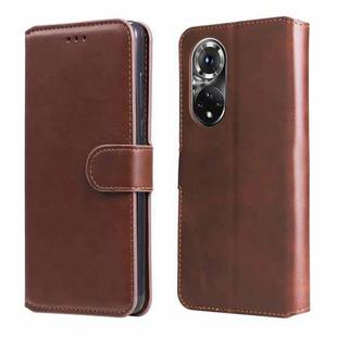 For Honor 50 Pro / Huawei nova 9 Pro Classic Calf Texture Flip Leather Case(Brown)