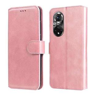 For Honor 50 Pro / Huawei nova 9 Pro Classic Calf Texture Flip Leather Case(Rose Gold)