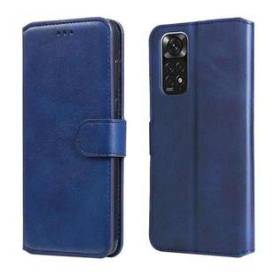 For Xiaomi Redmi Note 11 Global / Note 11S Classic Calf Texture Flip Leather Case(Blue)