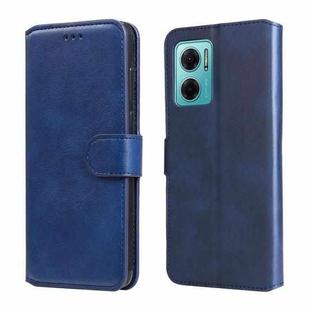 For Xiaomi Redmi Note 11E / Redmi 10 Prime+ 5G Classic Calf Texture Flip Leather Case(Blue)