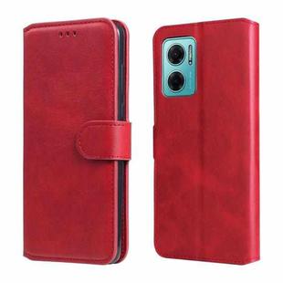 For Xiaomi Redmi Note 11E / Redmi 10 Prime+ 5G Classic Calf Texture Flip Leather Case(Red)