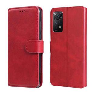 For Xiaomi Redmi Note 11 Pro 4G / 5G Classic Calf Texture Flip Leather Case(Red)