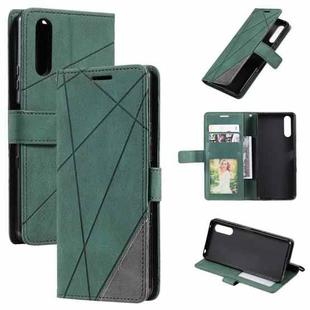 For Sony Xperia 5 III Skin Feel Splicing Leather Phone Case(Green)