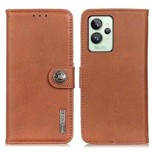 For OPPO Realme GT2 Pro KHAZNEH Cowhide Texture Horizontal Flip Leather Phone Case(Brown)