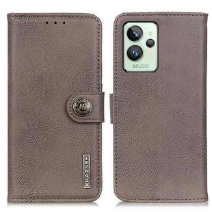 For OPPO Realme GT2 Pro KHAZNEH Cowhide Texture Horizontal Flip Leather Phone Case(Khaki)