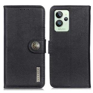 For OPPO Realme GT2 Pro KHAZNEH Cowhide Texture Horizontal Flip Leather Phone Case(Black)