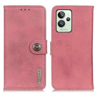 For OPPO Realme GT2 Pro KHAZNEH Cowhide Texture Horizontal Flip Leather Phone Case(Pink)