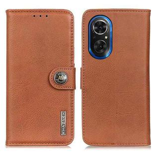For Honor 50 SE / Huawei Nova 9 SE KHAZNEH Cowhide Texture Horizontal Flip Leather Phone Case(Brown)