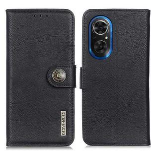 For Honor 50 SE / Huawei Nova 9 SE KHAZNEH Cowhide Texture Horizontal Flip Leather Phone Case(Black)