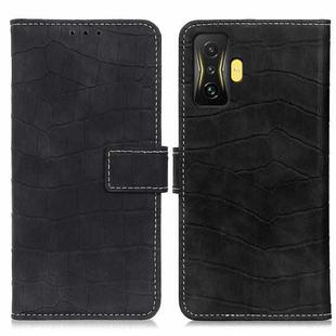 For Xiaomi Poco F4 GT 5G Crocodile Texture Leather Phone Case(Black)