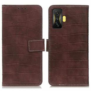 For Xiaomi Poco F4 GT 5G Crocodile Texture Leather Phone Case(Brown)