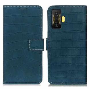 For Xiaomi Poco F4 GT 5G Crocodile Texture Leather Phone Case(Dark Green)