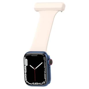 Silicone Nurse Watch Band For Apple Watch Ultra 49mm&Watch Ultra 2 49mm / Series 9&8&7 45mm / SE 3&SE 2&6&SE&5&4 44mm / 3&2&1 42mm(White)