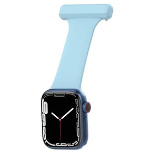 Silicone Nurse Watch Band For Apple Watch Ultra 49mm&Watch Ultra 2 49mm / Series 9&8&7 45mm / SE 3&SE 2&6&SE&5&4 44mm / 3&2&1 42mm(Blue Sea)