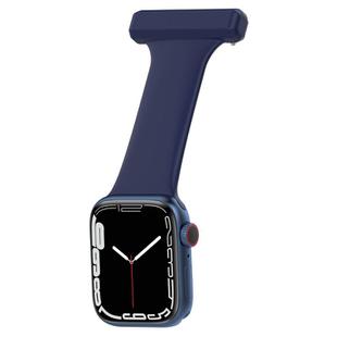 Silicone Nurse Watch Band For Apple Watch Ultra 49mm / Series 8&7 45mm / SE 2&6&SE&5&4 44mm / 3&2&1 42mm(Blue)