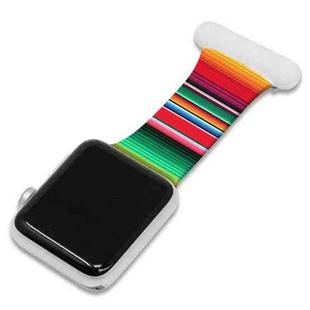 Printing Silicone Nurse Watch Band For Apple Watch Series 7 41mm / 6&SE&5&4 40mm / 3&2&1 38mm(14)