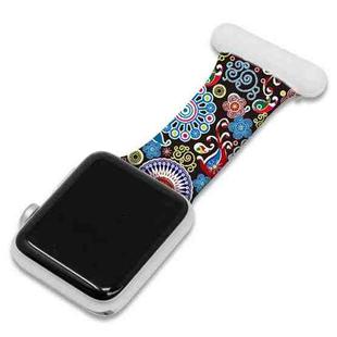 Printing Silicone Nurse Watch Band For Apple Watch Series 7 45mm / 6&SE&5&4 44mm / 3&2&1 42mm(13)