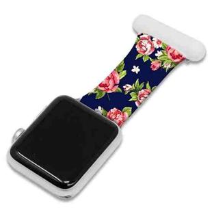 Printing Silicone Nurse Watch Band For Apple Watch Series 7 45mm / 6&SE&5&4 44mm / 3&2&1 42mm(15)