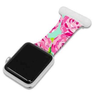 Printing Silicone Nurse Watch Band For Apple Watch Series 7 45mm / 6&SE&5&4 44mm / 3&2&1 42mm(16)