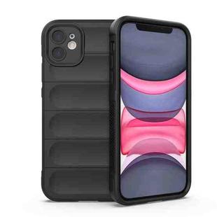 For iPhone 11 Magic Shield TPU + Flannel Phone Case (Black)