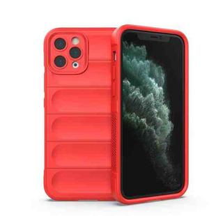 For iPhone 11 Pro Magic Shield TPU + Flannel Phone Case (Red)