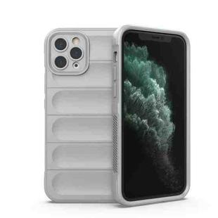For iPhone 11 Pro Magic Shield TPU + Flannel Phone Case (Grey)