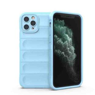 For iPhone 11 Pro Magic Shield TPU + Flannel Phone Case (Light Blue)