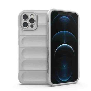 For iPhone 12 Pro Magic Shield TPU + Flannel Phone Case(Grey)