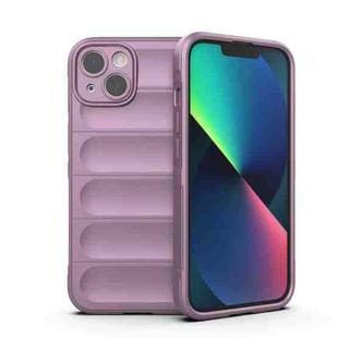 For iPhone 13 Magic Shield TPU + Flannel Phone Case(Purple)