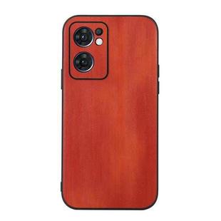 For OPPO Reno7 5G International Version / Find X5 Lite Yellow Cow Texture PU Phone Case(Brown)