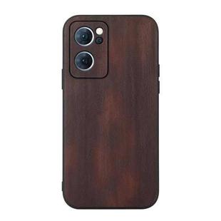 For OPPO Reno7 5G Chinese Version Yellow Cow Texture PU Phone Case(Coffee)