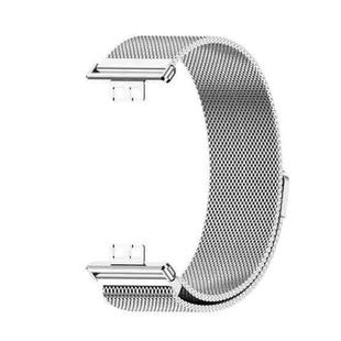 For Huawei Watch Fit Mijobs Milan Magnetic Stainless Steel Watch Band(Silver)