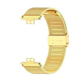 For Huawei Watch Fit Mijobs Milan Buckle Stainless Steel Watch Band(Gold)
