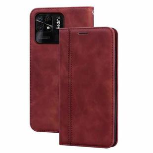 For Xiaomi Redmi 10C Frosted Business Magnetic Flip Leather Phone Case(Brown)
