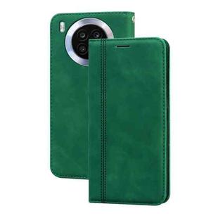 For Huawei nova 8i Frosted Business Magnetic Flip Leather Phone Case(Green)