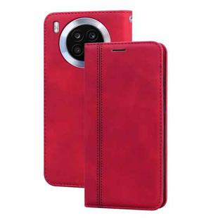 For Huawei nova 8i Frosted Business Magnetic Flip Leather Phone Case(Red)
