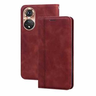 For Huawei nova 9 Frosted Business Magnetic Flip Leather Phone Case(Brown)