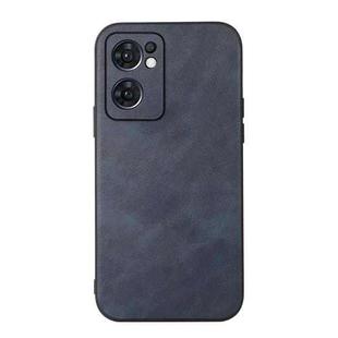 For OPPO Reno7 5G International Version / Find X5 Lite Cowhide Texture PU Phone Case(Blue)