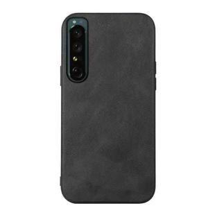 For Sony Xperia 1 IV Cowhide Texture PU Phone Case(Black)