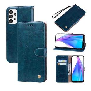 For Samsung Galaxy A13 4G Oil Wax Texture Leather Phone Case(Blue)