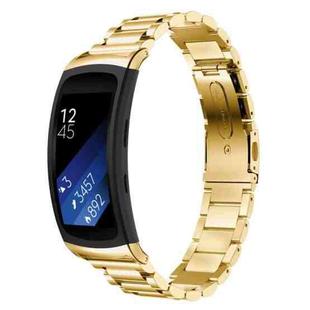 For Galaxy Gear Fit 2 & R360 Three Pearl Steel Watch Band(Golden)