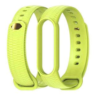 For Xiaomi Mi Band 5/6/7 Mijobs Solid Color Honeycomb Silicone Watch Band(Grass Green)
