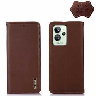 For OPPO Realme GT2 Pro KHAZNEH Nappa Top Layer Cowhide Leather Phone Case(Brown)