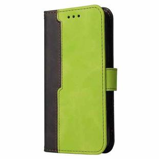 For OPPO Find X5 Pro Stitching-Color Flip Leather Phone Case(Green)