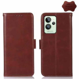 For OPPO Realme GT2 Pro Crazy Horse Top Layer Cowhide Leather Phone Case(Brown)