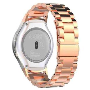 For Galaxy Gear S2 & R720 Three Pearl Steel Watch Band(Rose Gold)