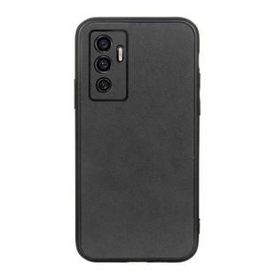 For vivo S10e 5G / V23e Accurate Hole Two-color Calf Texture PU Phone Case(Black)