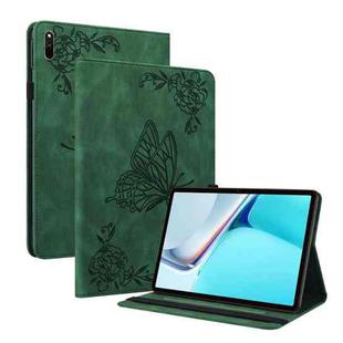 For Huawei MatePad 11 2021 Butterfly Flower Embossed Leather Tablet Case(Green)